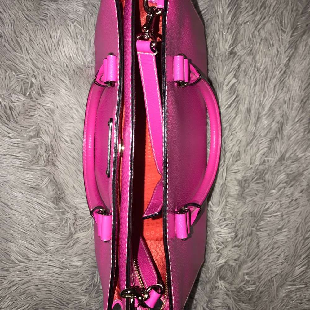 Kate Spade hot pink satchel with shoulder strap - Picture 5 of 8